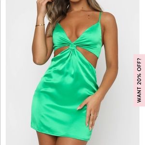 White Fox Let's Run Away Mini Dress